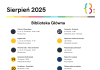 Biblioteka Główna Sierpień 2025 w Bibliotece Publicznej w Piasecznie
