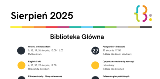 Biblioteka Główna Sierpień 2025 w Bibliotece Publicznej w Piasecznie