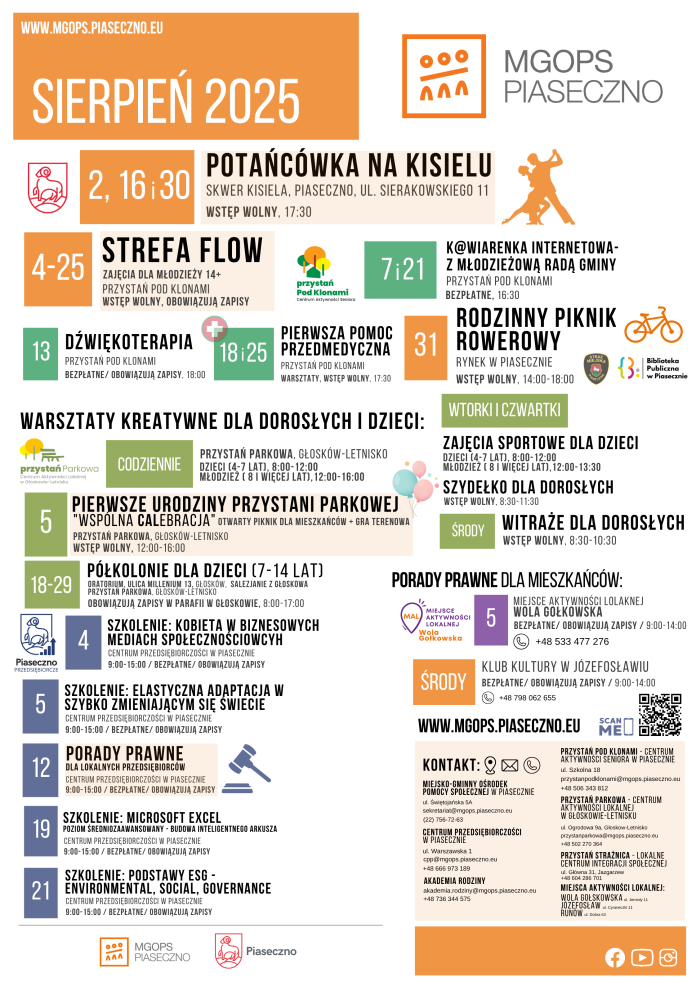 Sierpień 2025 z MGOPS Piaseczno