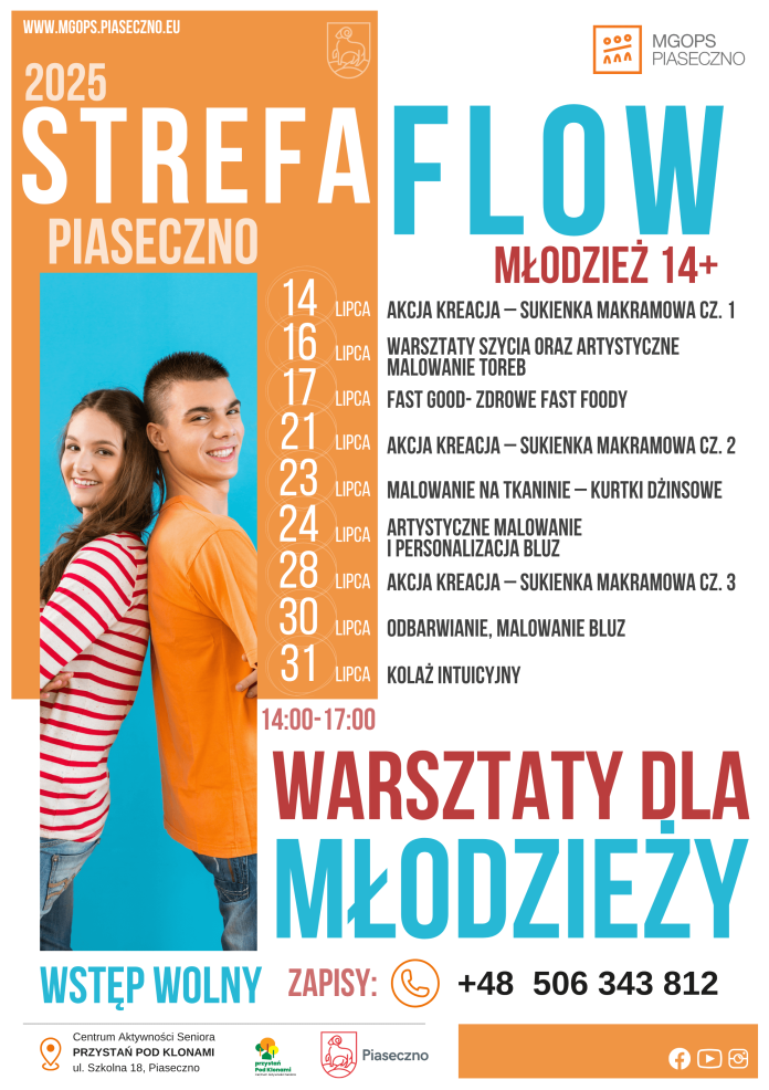 Strefa Flow wakacyjne zajęcia dla młodzieży w Piasecznie