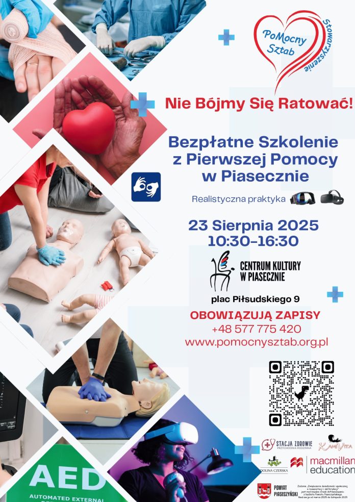 Bezpłatne szkolenie z pierwszej pomocy w Piasecznie 2025