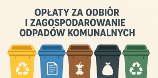grafika z koszami na śmieci