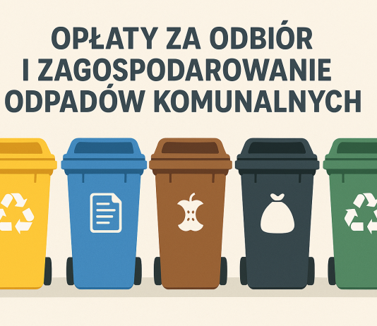 grafika z koszami na śmieci