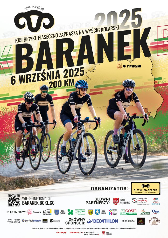 Piaseczyński Baranek 2025 plakat ze zdjęciem rowerzystów