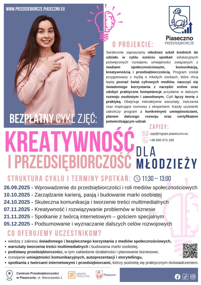 Kreatywność i przedsiębiorczość dla młodzieży