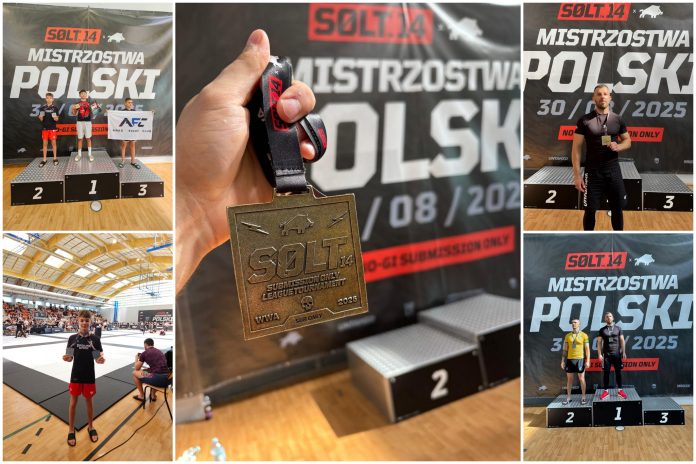 Medale dla The Six Mates BJJ Fight Club Piaseczno na Mistrzostwach Polski Submission Only w Warszawie