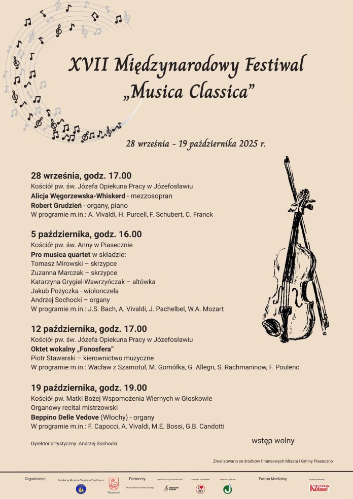 Międzynarodowy Festiwal Musica Classica 2025 na terenie gminy Piaseczno