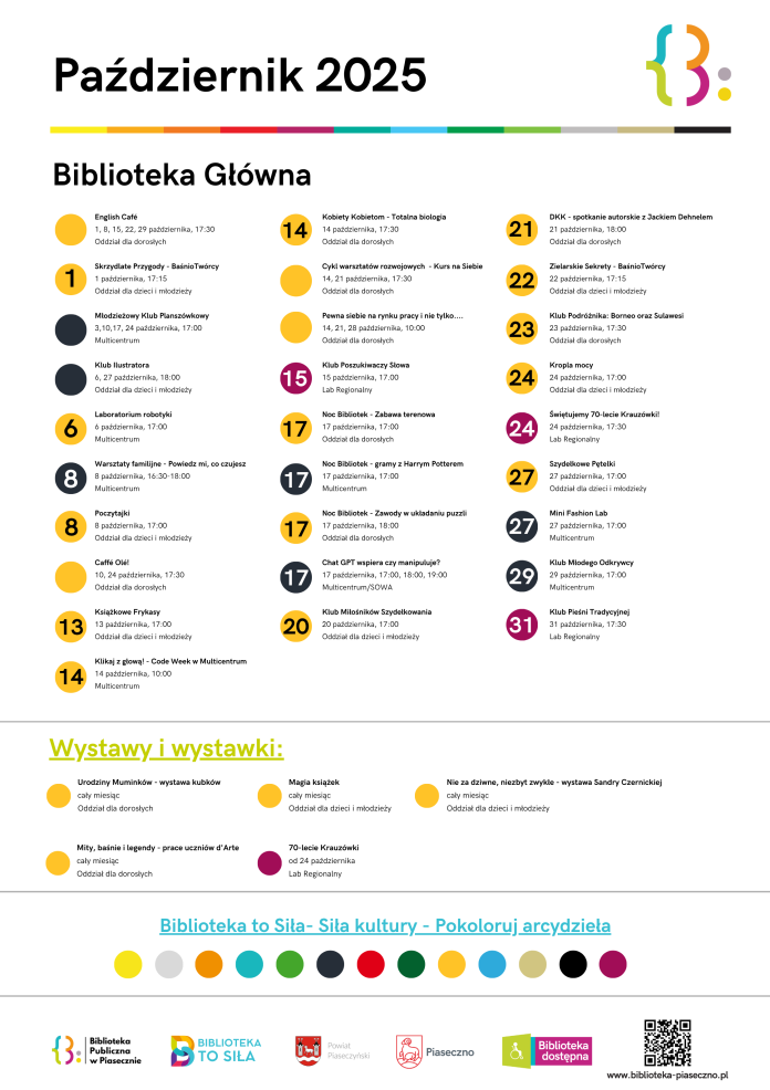 Październik 2025 w Bibliotece Publicznej w Piasecznie