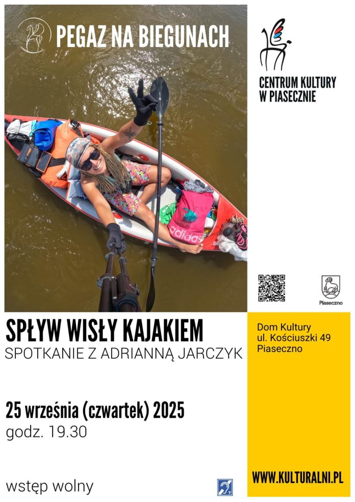 Spływ Wisły kajakiem Pegaz na biegunach w Piasecznie