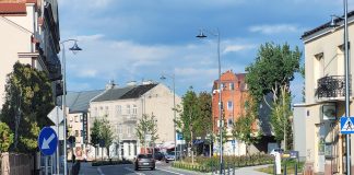 Ulica Sienkiewicza przed otworzeniem nawierzchni asfaltowej