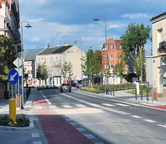 Ulica Sienkiewicza przed otworzeniem nawierzchni asfaltowej