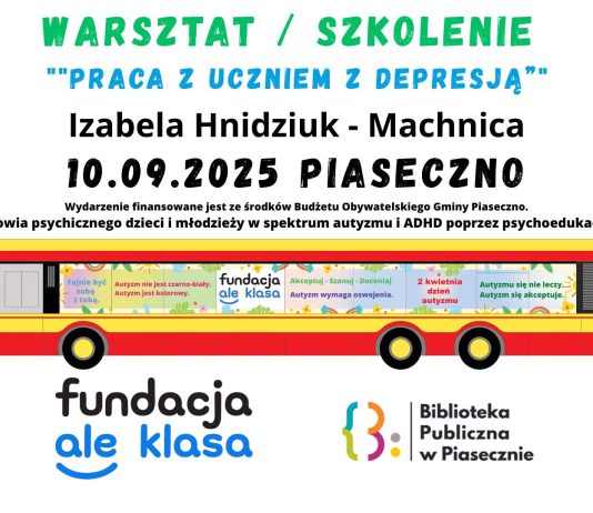 szkolenie plakat z datą Praca z uczniem z depresją