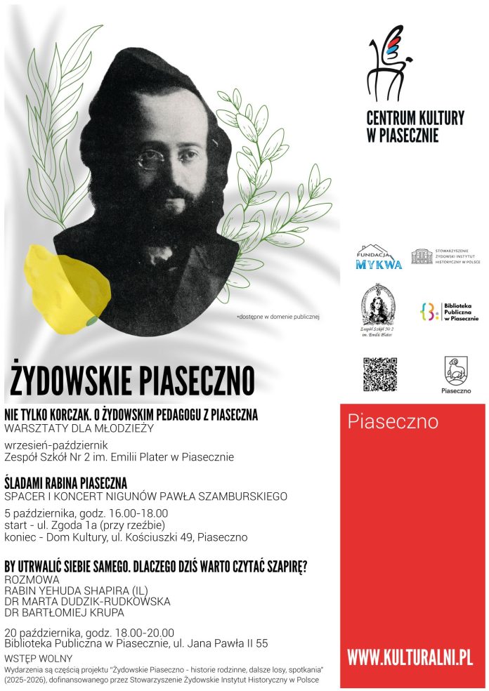 Żydowskie Piaseczno spacer rozmowa i koncert