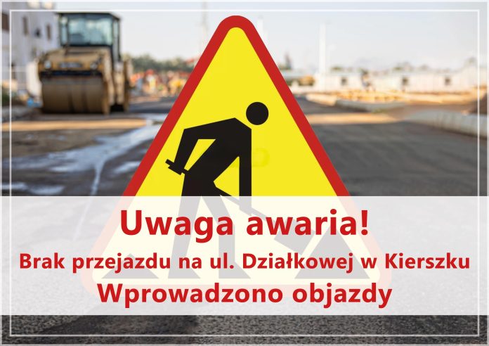 grafika ze znakiem robót drogowych