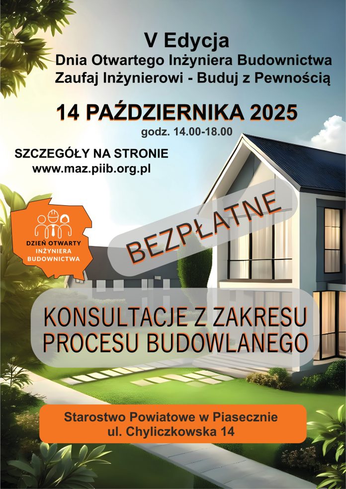 Dzień Otwarty Inżynierów Budownictwa w Starostwie Powiatowym w Piasecznie