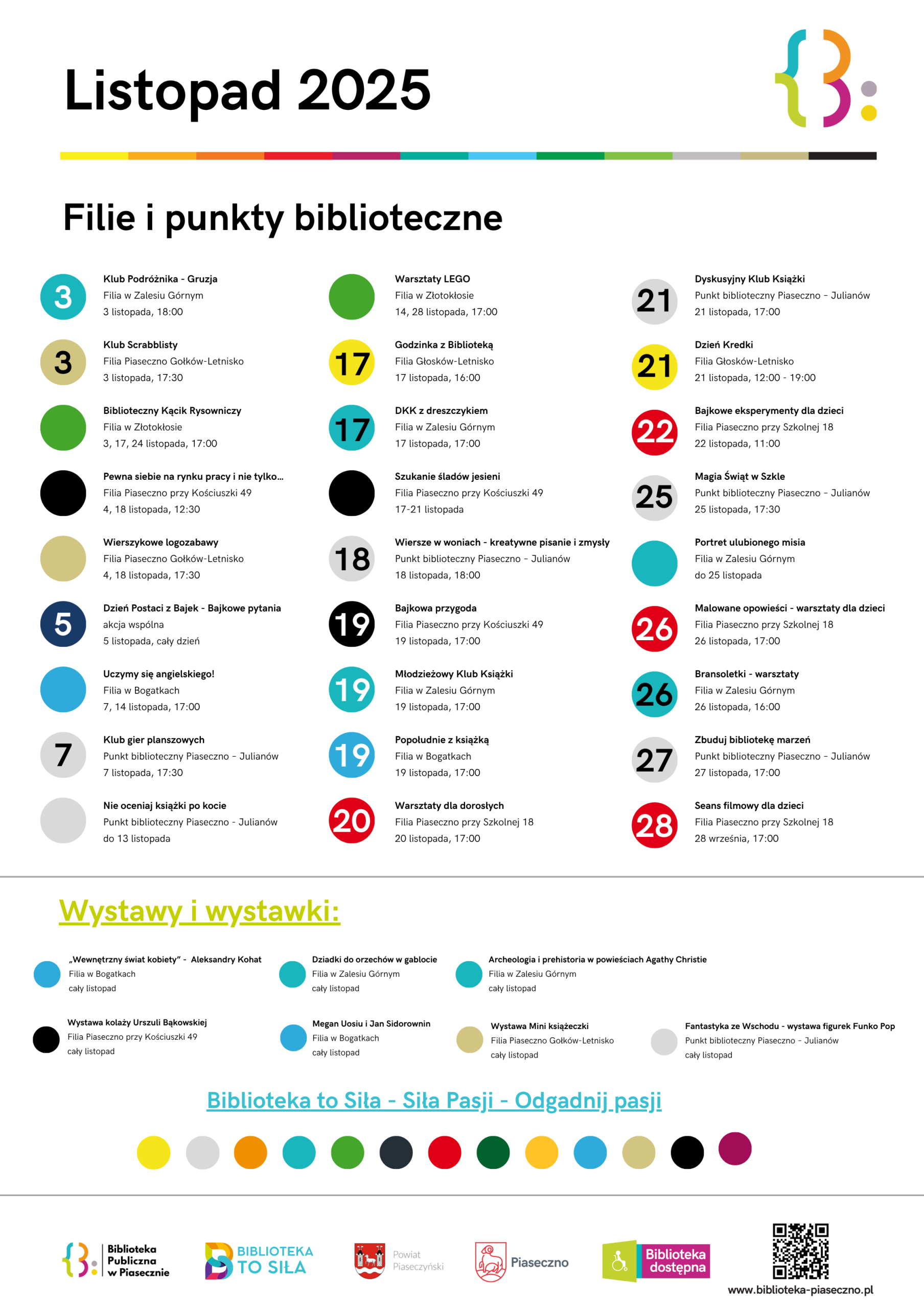 Filie biblioteki Listopad 2025 w Bibliotece Publicznej w Piasecznie