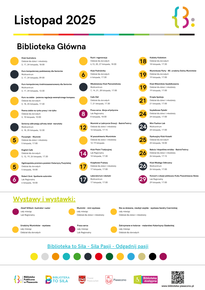 Listopad 2025 w Bibliotece Publicznej w Piasecznie Listopad 2025 w Bibliotece Publicznej w Piasecznie