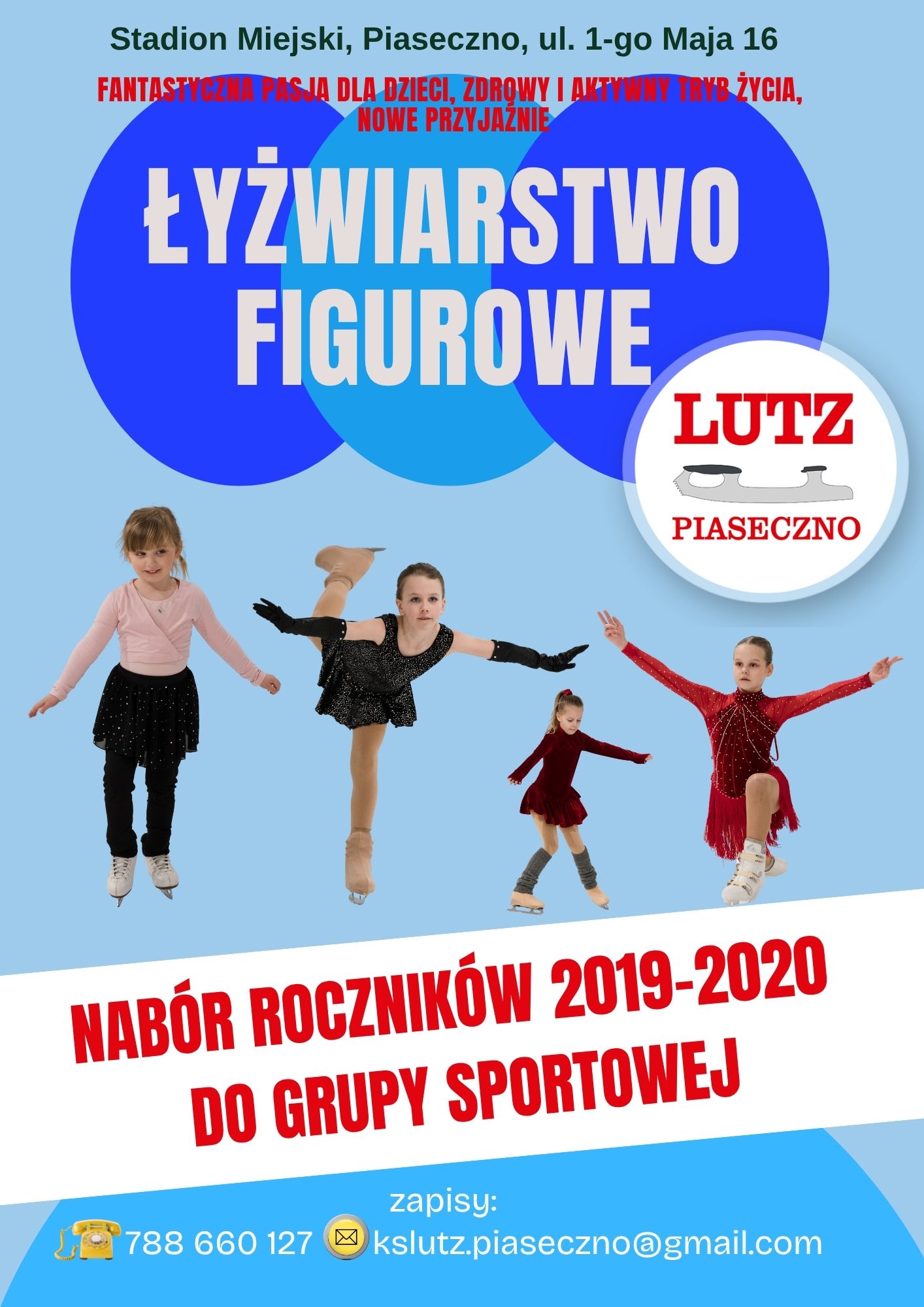 Łyżwiarstwo figurowe nabór roczników 2019-2020 do grupy sportowej