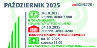 Sportowy Październik w GOSiR Piaseczno - kalendarz imprez sportowych