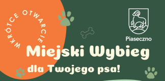 plakat z psem otwarcie wybiegu dla psów w parku miejskim