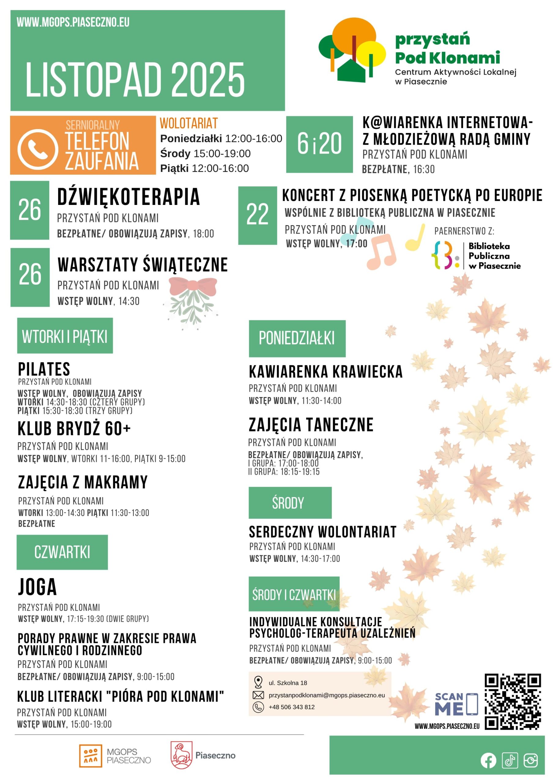 Przystań Pod Klonami – Centrum Aktywności Seniora w Piasecznie