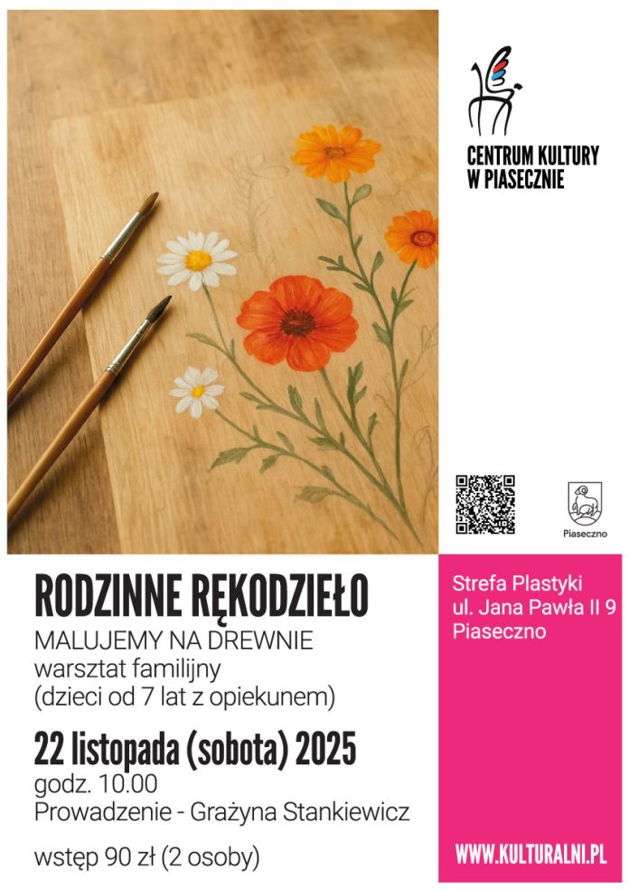 RODZINNE RĘKODZIEŁO MALUJEMY NA DREWNIE