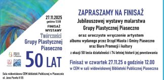 Finisaż jubileuszowej wystawy malarstwa Grupy Plastycznej Piaseczno