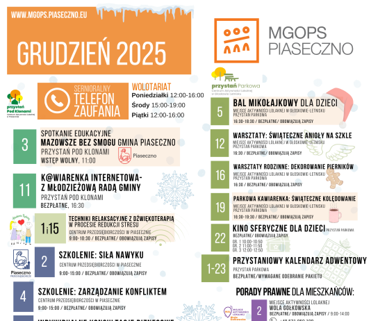 Grudzień 2025 z MGOPS Piaseczno