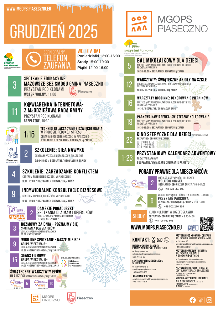Grudzień 2025 z MGOPS Piaseczno