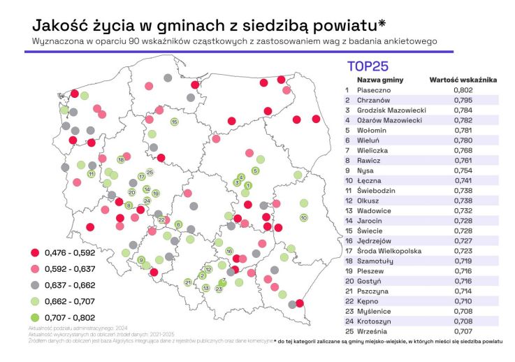 grafika z mapą Polski