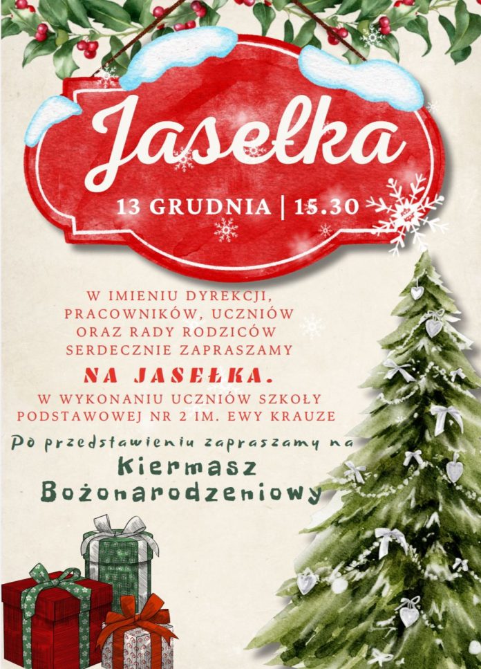 Jasełka oraz kiermasz świąteczny w Szkole Podstawowej nr 2 w Piasecznie