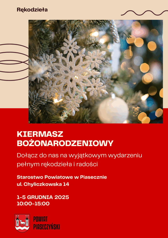 Kiermasz Bożonarodzeniowy w Starostwie Powiatowym w Piasecznie 2025