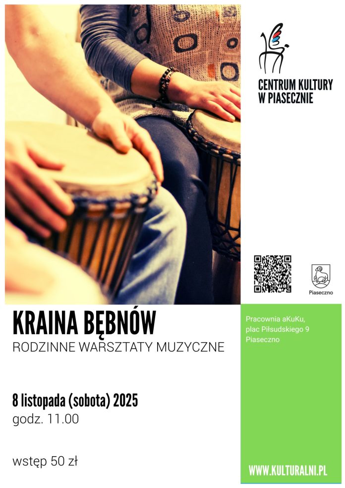 Kraina bębnów rodzinne warsztaty muzyczne w Piasecznie
