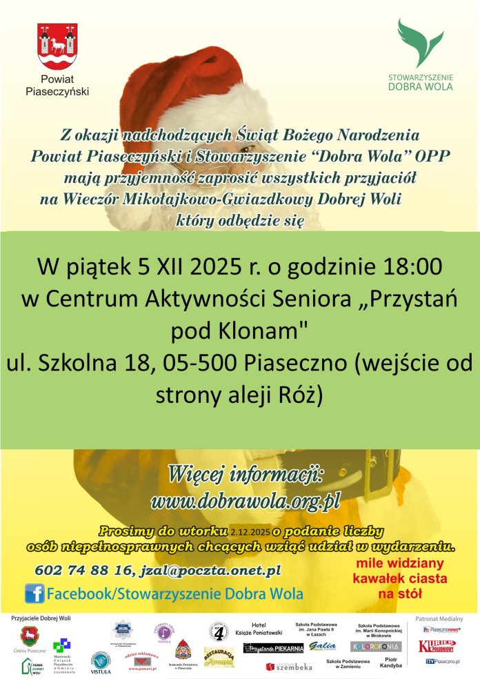 Wieczór Mikołajkowo-Gwiazdkowy Dobrej Woli 2025