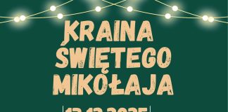 plakat reklamujący wydarzenie z obrazkiem Świętego Mikołaja
