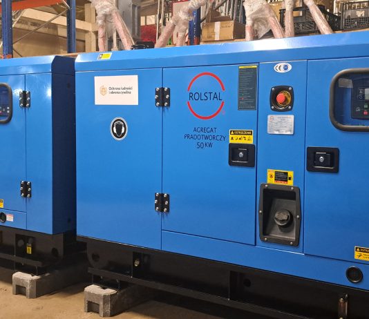 Dwa agregaty prądotwórcze o mocy 50 kW