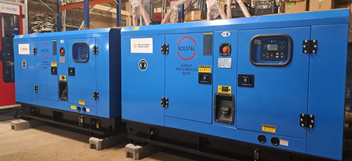Dwa agregaty prądotwórcze o mocy 50 kW