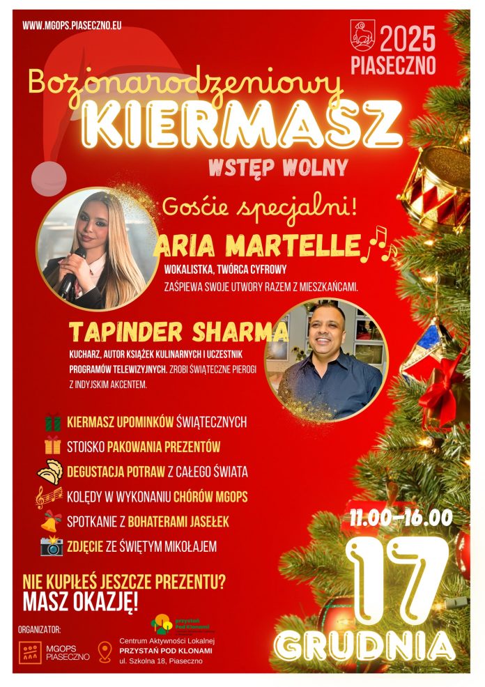 Bożonarodzeniowy Kiermasz w Przystani Pod Klonami w Piasecznie Bożonarodzeniowy Kiermasz w Przystani Pod Klonami w Piasecznie