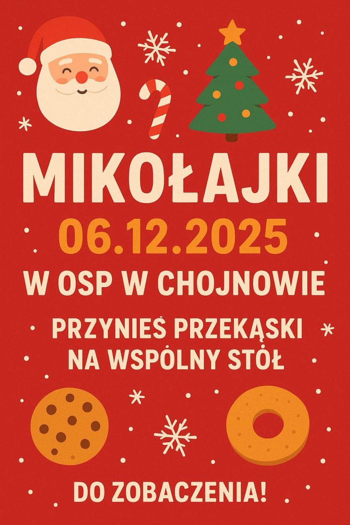Mikołajki spotkanie z Mikołajem w OSP Chojnów