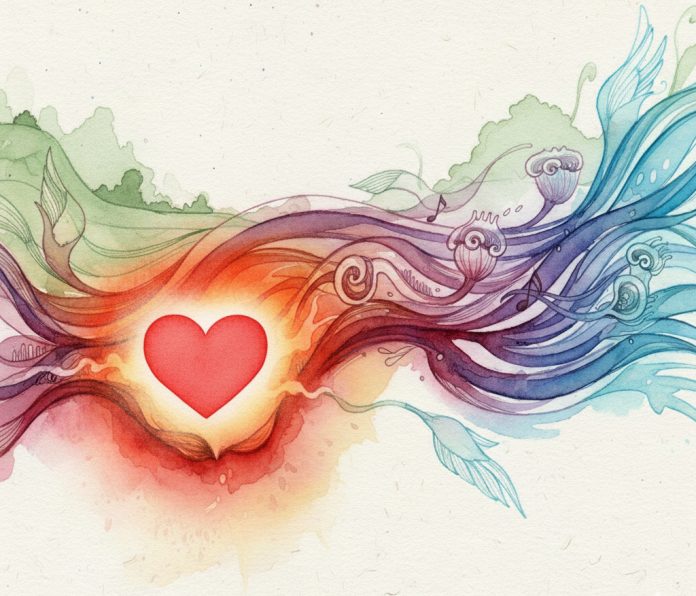 Moc płynąca z serca - wygenerowane przez AI Gemini