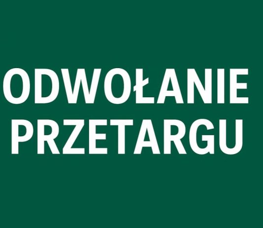 Odwołanie przetargu