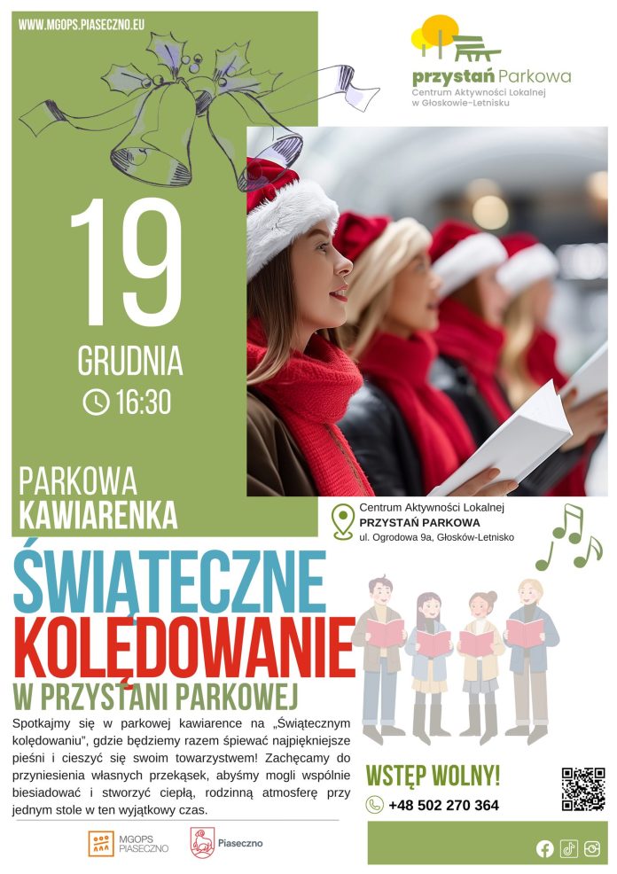 Świąteczne Kolędowanie w Przystani Parkowej Głosków-Letnisko Świąteczne Kolędowanie w Przystani Parkowej Głosków-Letnisko