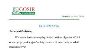 Tańsze bilety na basen dla dzieci i młodzieży w trakcie ferii zimowych