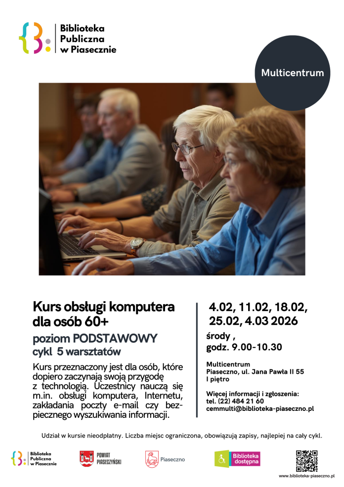 Kurs obsługi komputera dla osób 60+ – poziom podstawowy