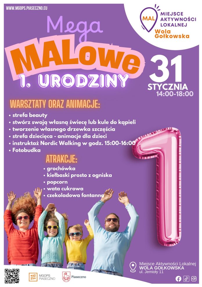 Mega MALowe 1 Urodziny w Woli Gołkowskiej Mega MALowe 1 Urodziny w Woli Gołkowskiej