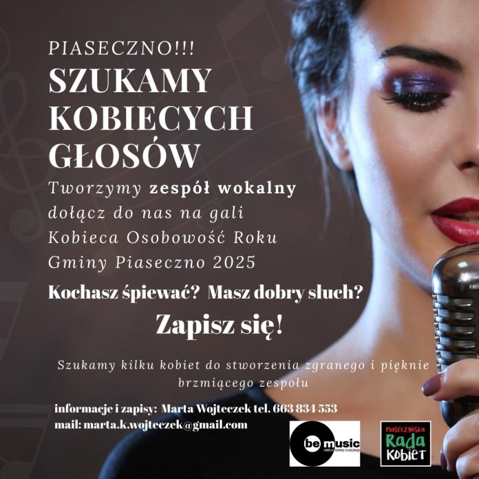 PRK szuka kobiecych głosów! Dołącz do kobiecego zespołu wokalnego na Galę Kobiet 2026