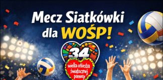 plakat mecz siatkówki wośp