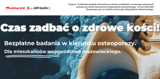 plakat promujący bezpłatne badania w kierunku osteoporozy