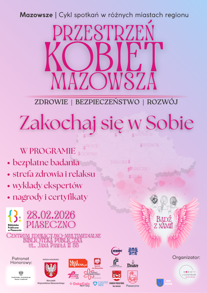 Przestrzeń Kobiet Mazowsza (3) Plakat ze szczegółami wydarzenia - 28 luty 2026 r - Kobiety Mazowsza