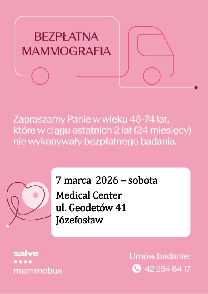 Bezpłatne badania mammograficzne w Józefosławiu